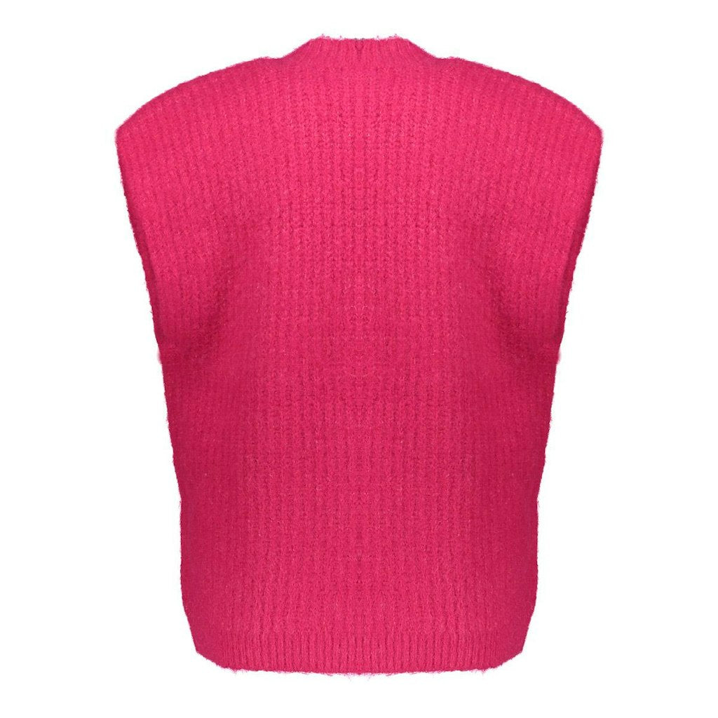 Geisha gilet gebreid fuchsia – dames