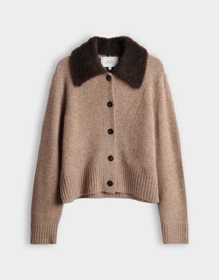 Opus Dofur 1062361451346 vest gebreid dames licht bruin