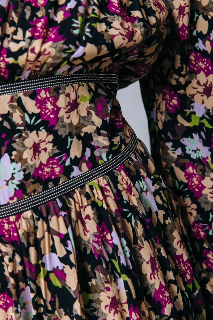 Colourful Rebel Grace jurk kort dames zwart dessin