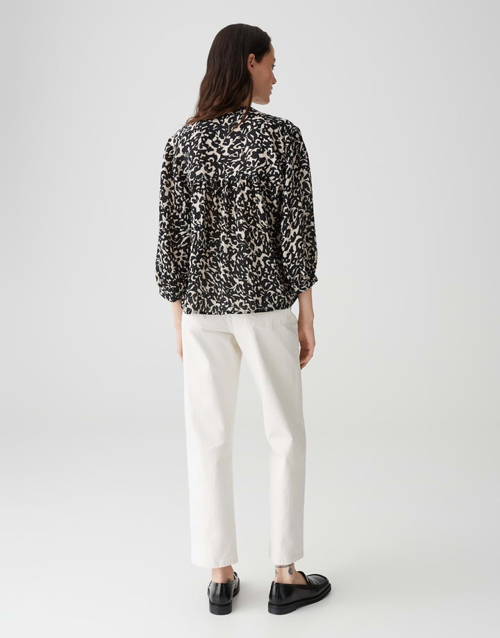 Opus blouse l/m dames zwart dessin – Famelia 10397513054100