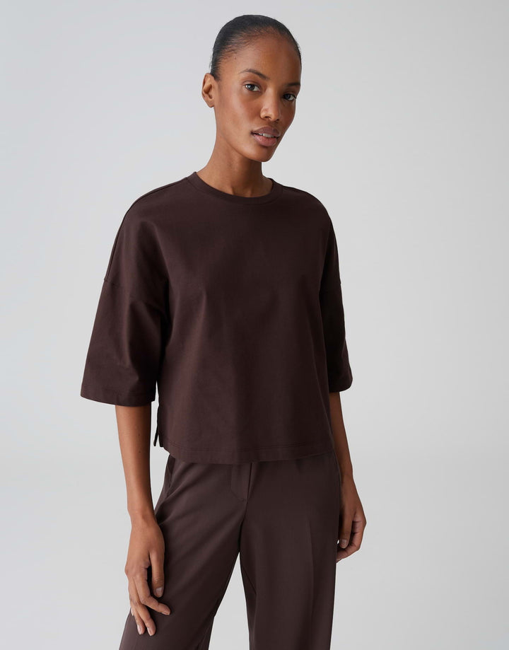 Opus Sarenzi T-shirt bruin – dames
