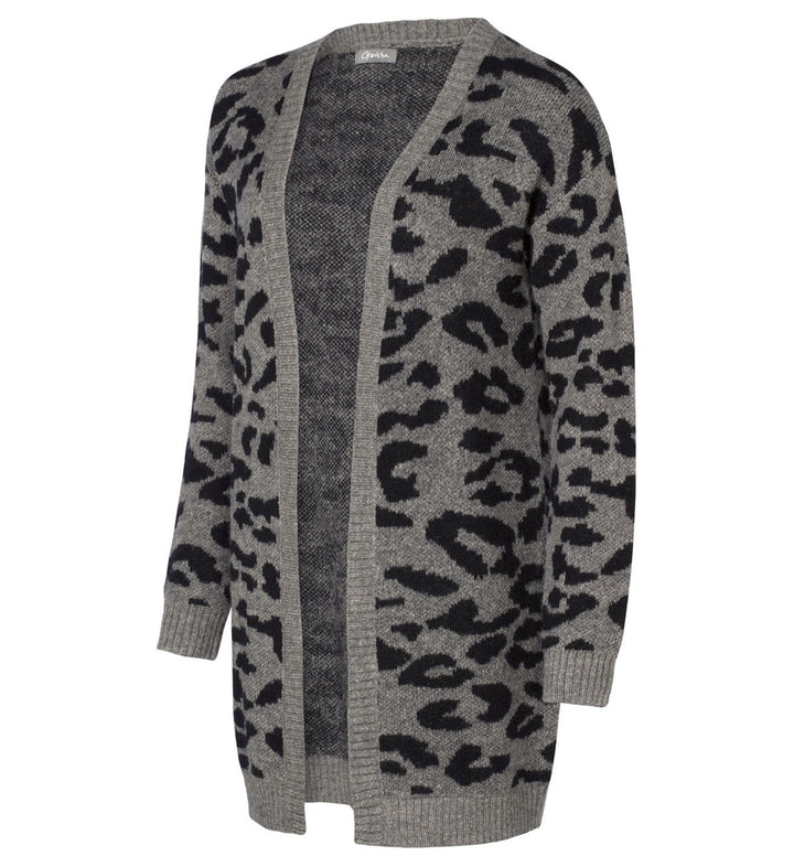 Geisha 65620-20 vest gebreid dames grijs dessin
