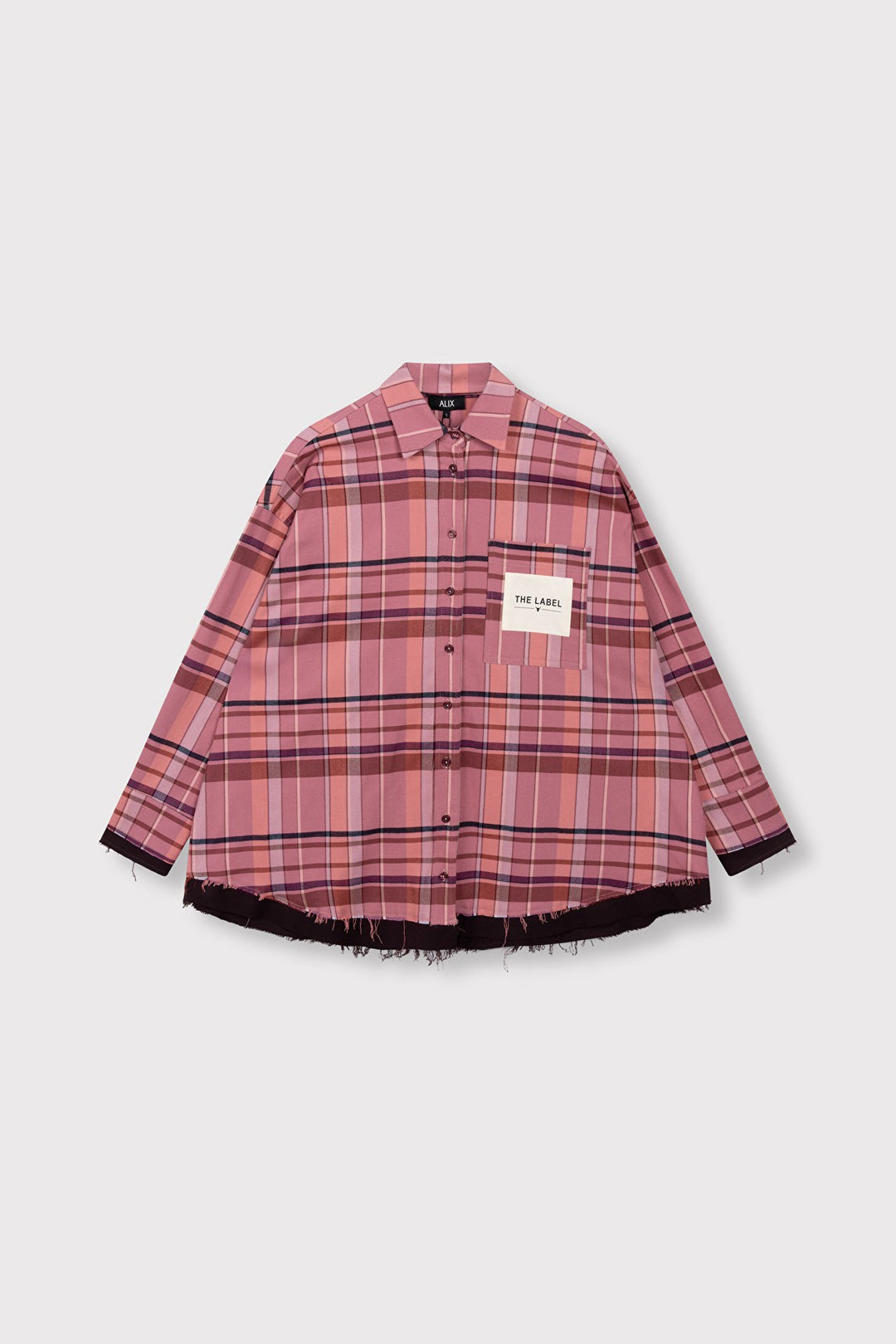 Alix the label blouse l/m dames roze dessin