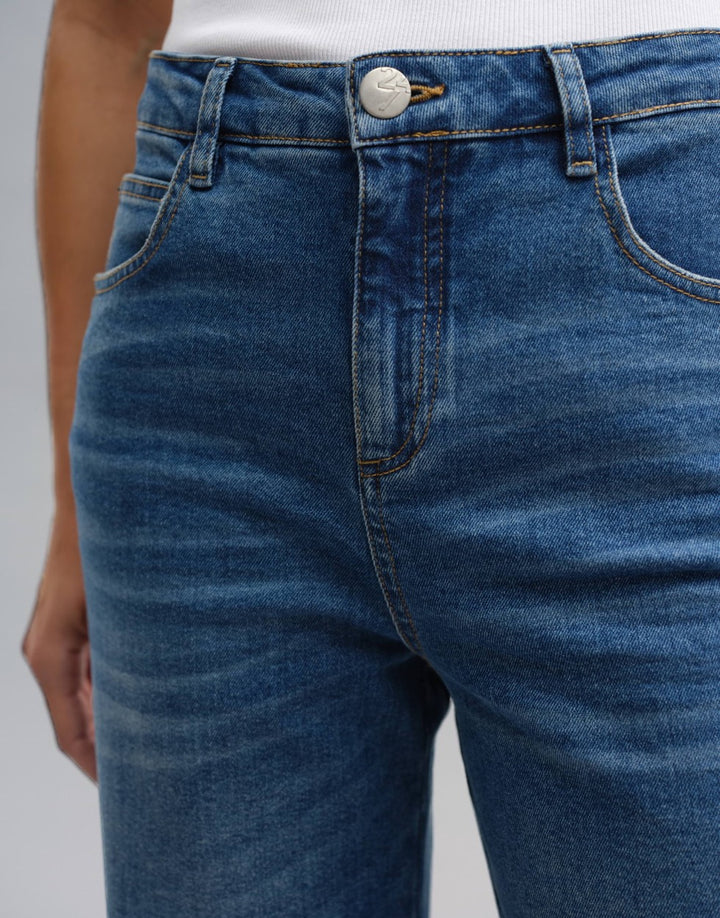 Opus Mivy jeans loose fit dames – blue denim - L31