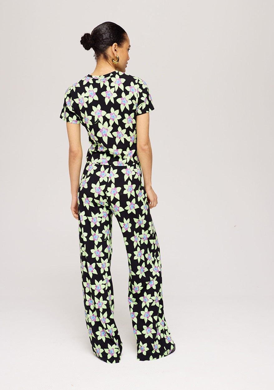 Harper and Yve SS25T104 lange broek dames groen dessin