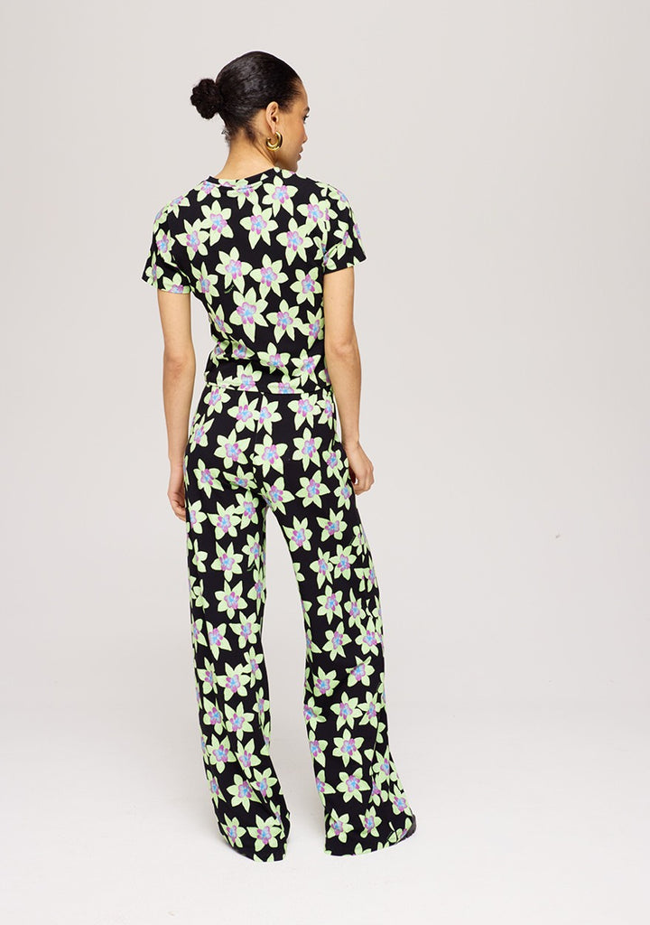 Harper and Yve SS25T104 lange broek dames groen dessin
