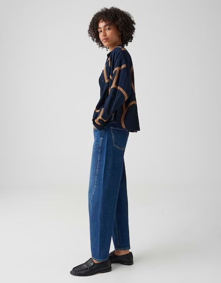 Opus Lolah joy 10534513878482 jeans low croth-baggy fit blue denim - L28