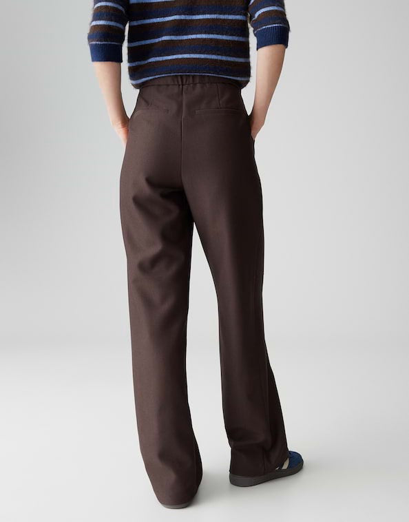 Opus MELANE DYNAMIC lange broek bruin – dames