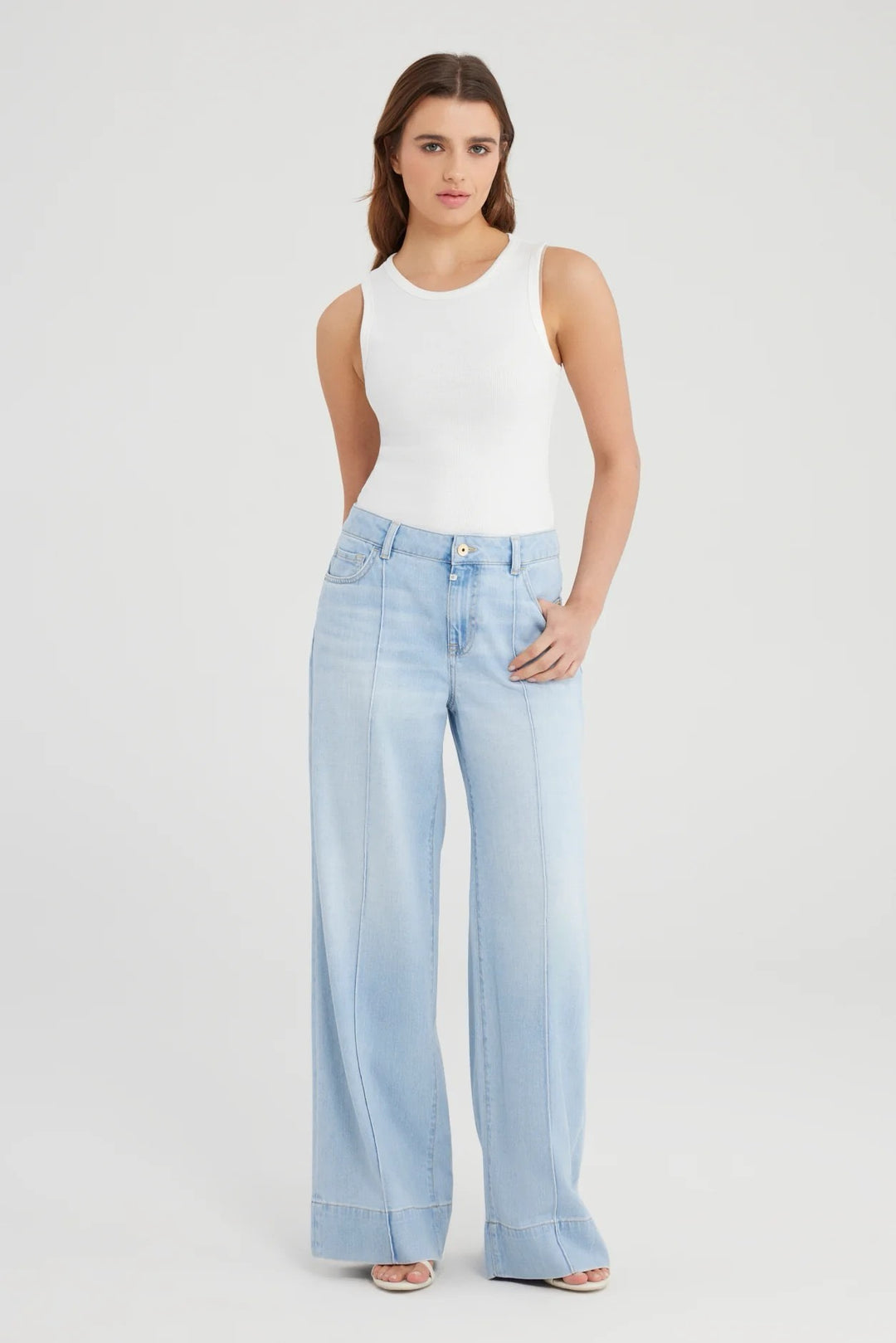 COJ Layla jeans regular-straight fit dames – blue denim - L32