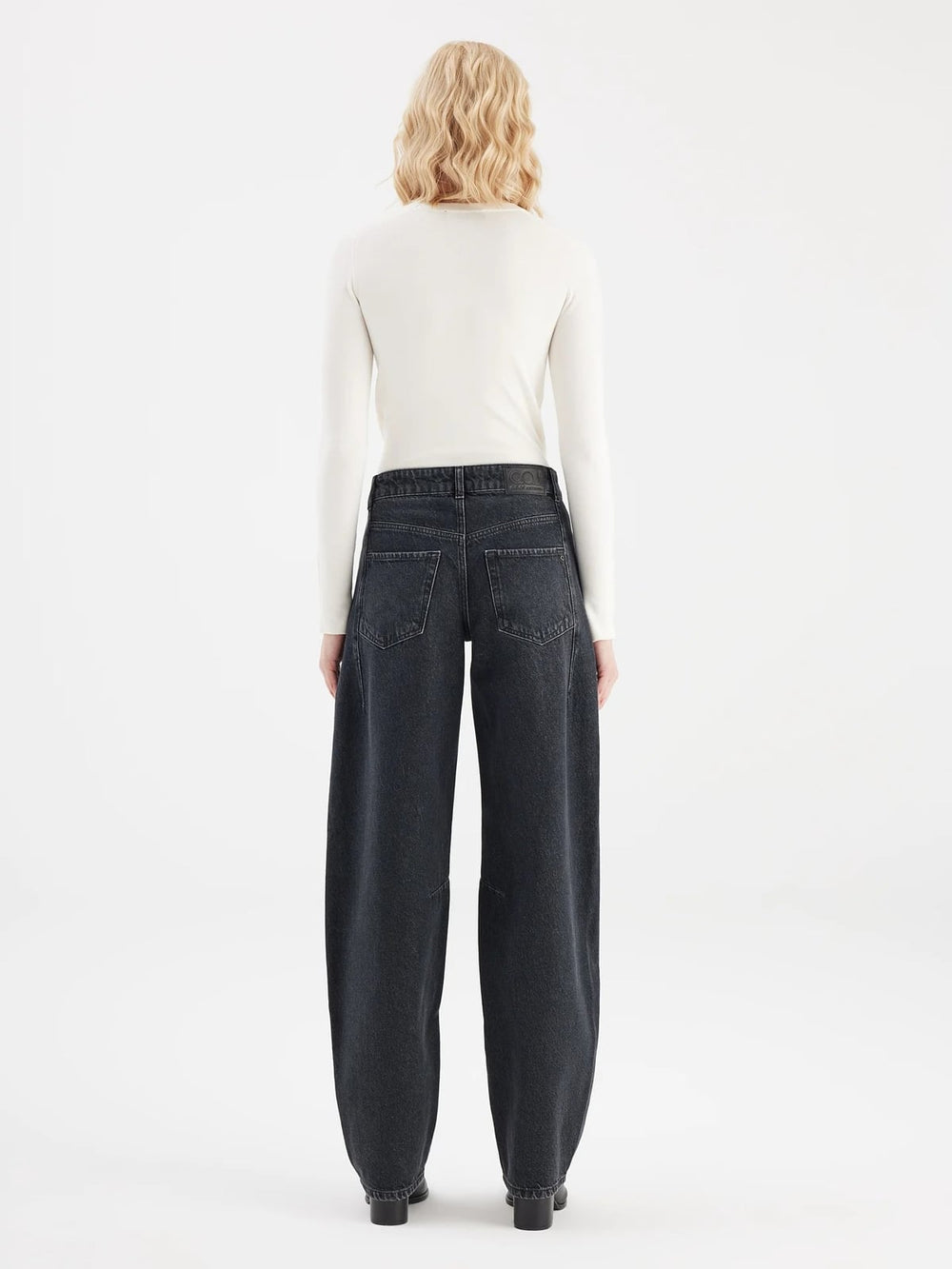 COJ Clara jeans low croth-baggy fit black denim – dames - L32