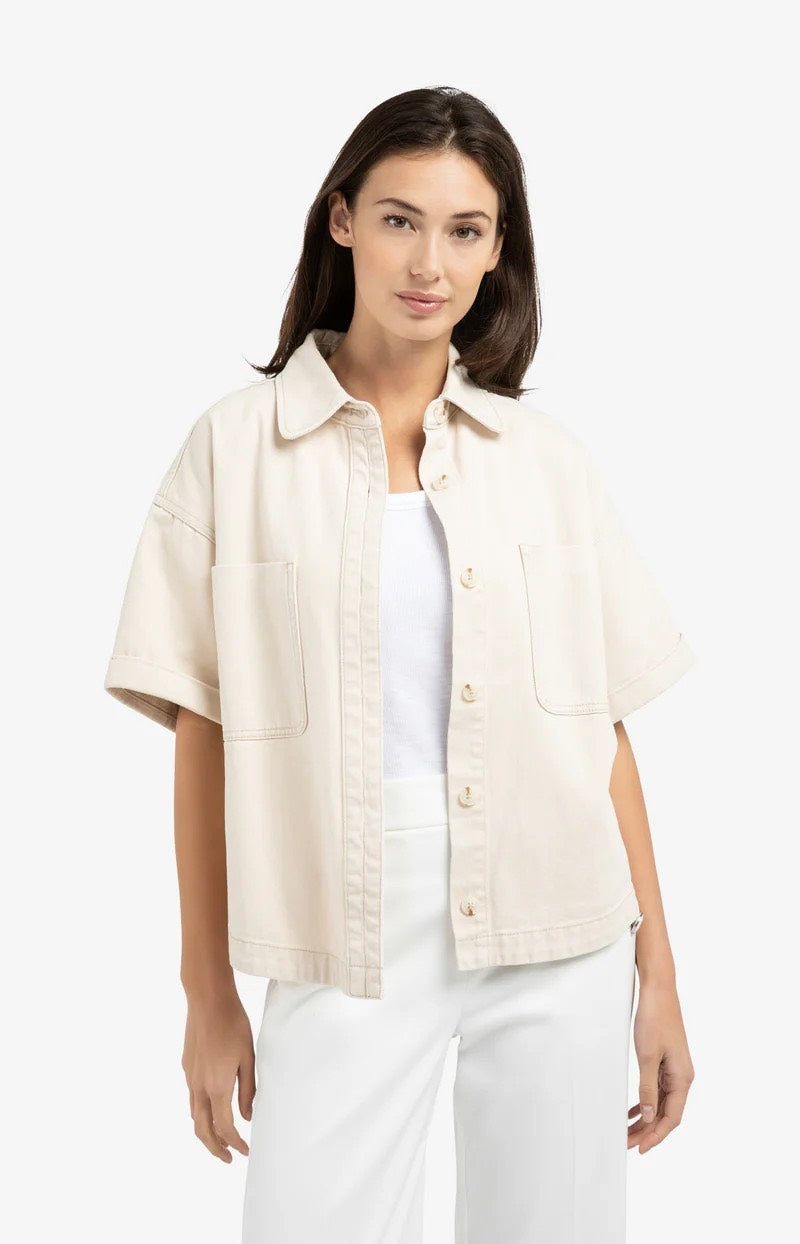 YAYA Women denim jack zand – dames