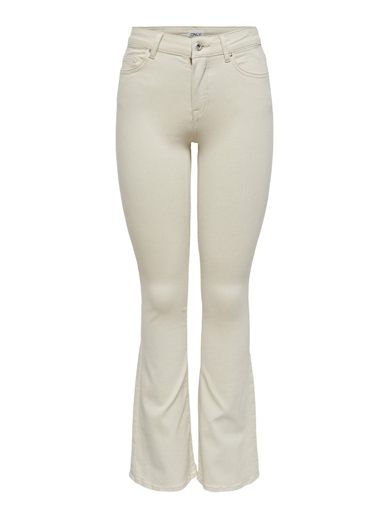 Only 15230778 Blush ecru bootcut jeans – dames - L32