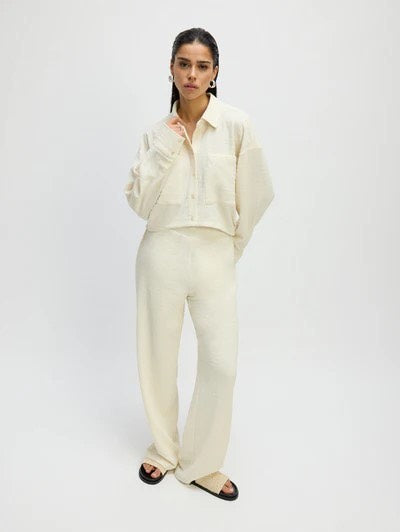 Refined department lange broek dames off-white - maat L