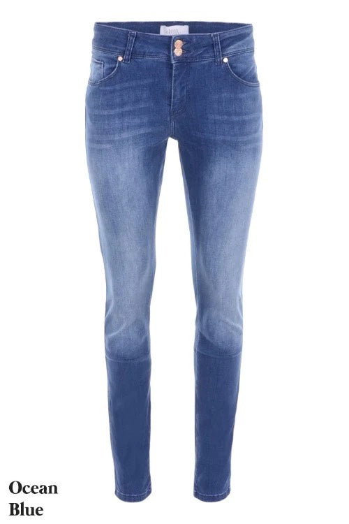 DNM Pure Flynn jeans bootcut flare fit dames – blue denim - L32