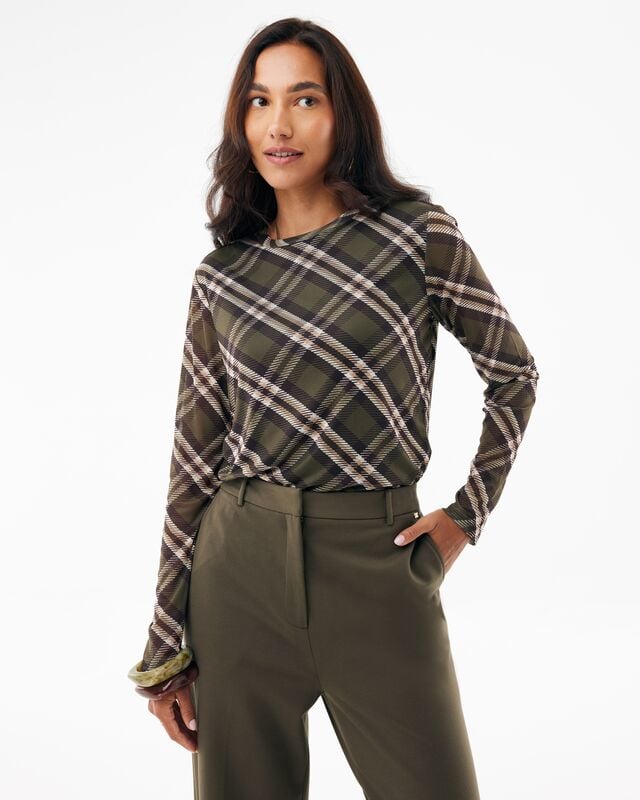 MEXX women MF007700763 t-shirt l/m groen dessin