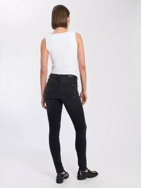 Cross Jeans N497-307 jeans skinny fit dames black denim - L30