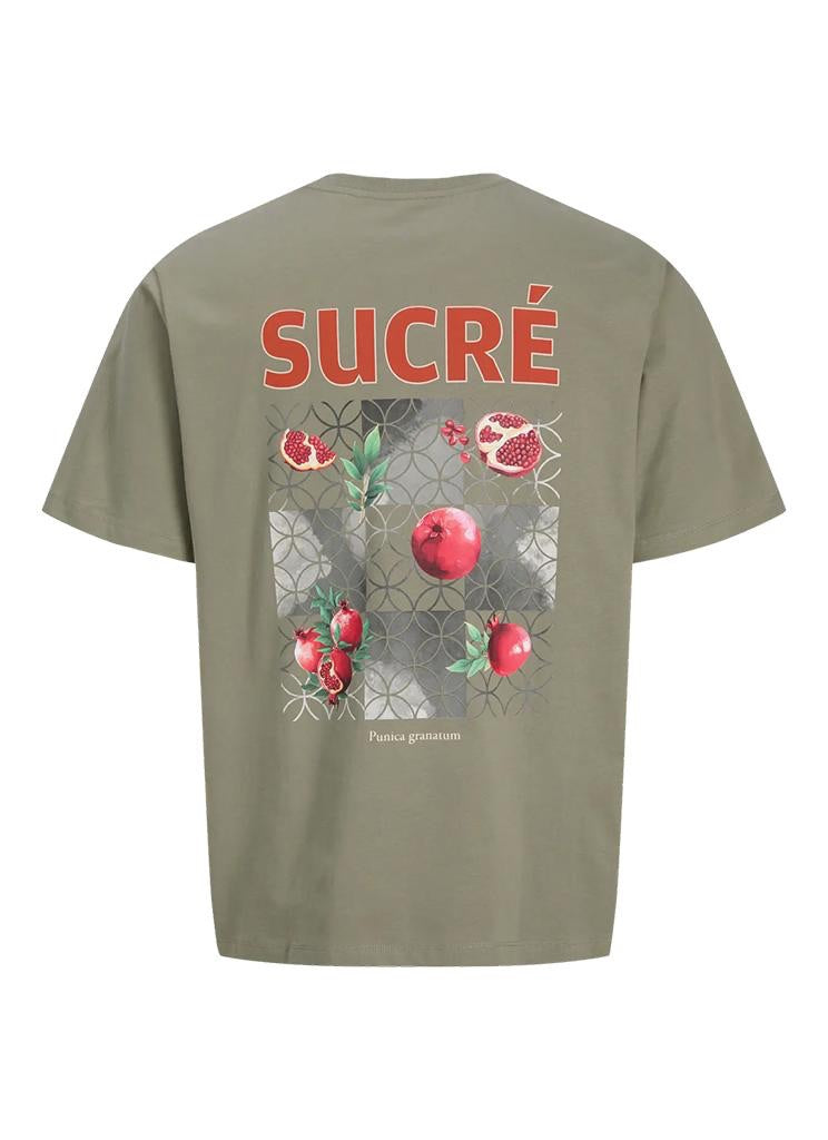 Jack & Jones t-shirt k/m heren army – 12288350 Lemon