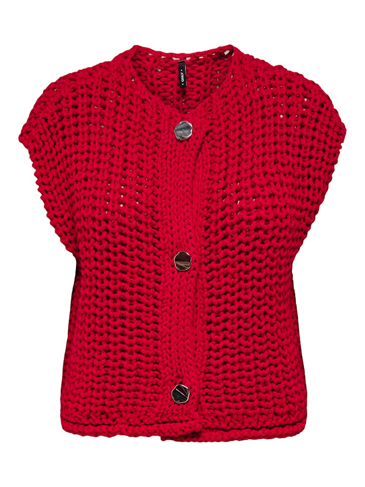 Only gilet gebreid rood – Chloe 15352208