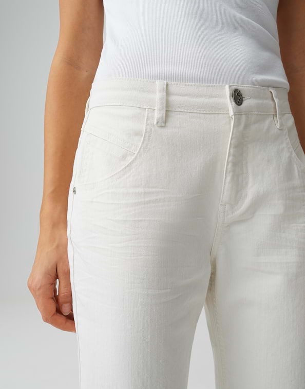 Opus Lani Twist jeans boyfriend fit dames – wit - 26