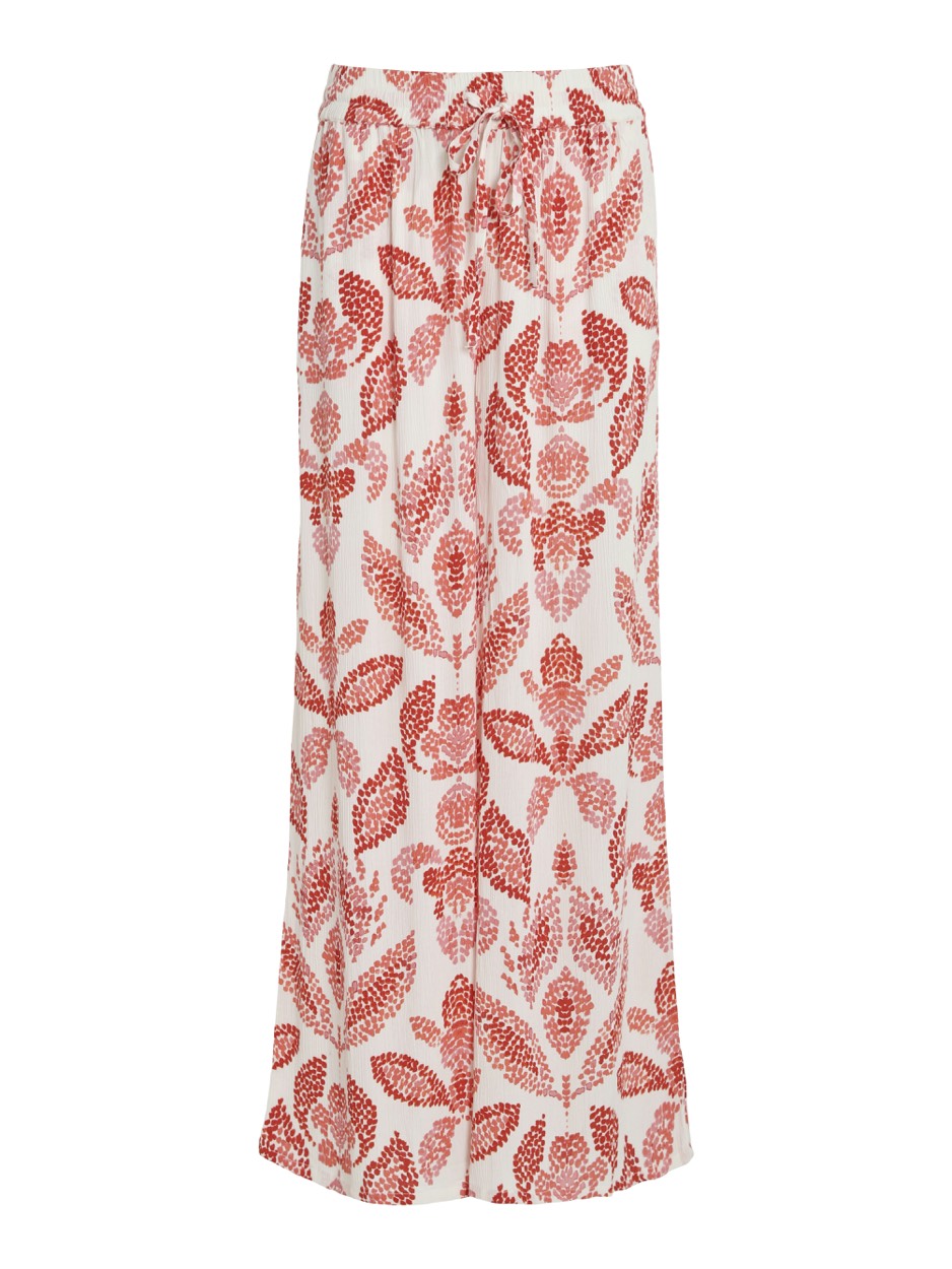 Vila lange broek dames wit dessin – 14105479 Jinke