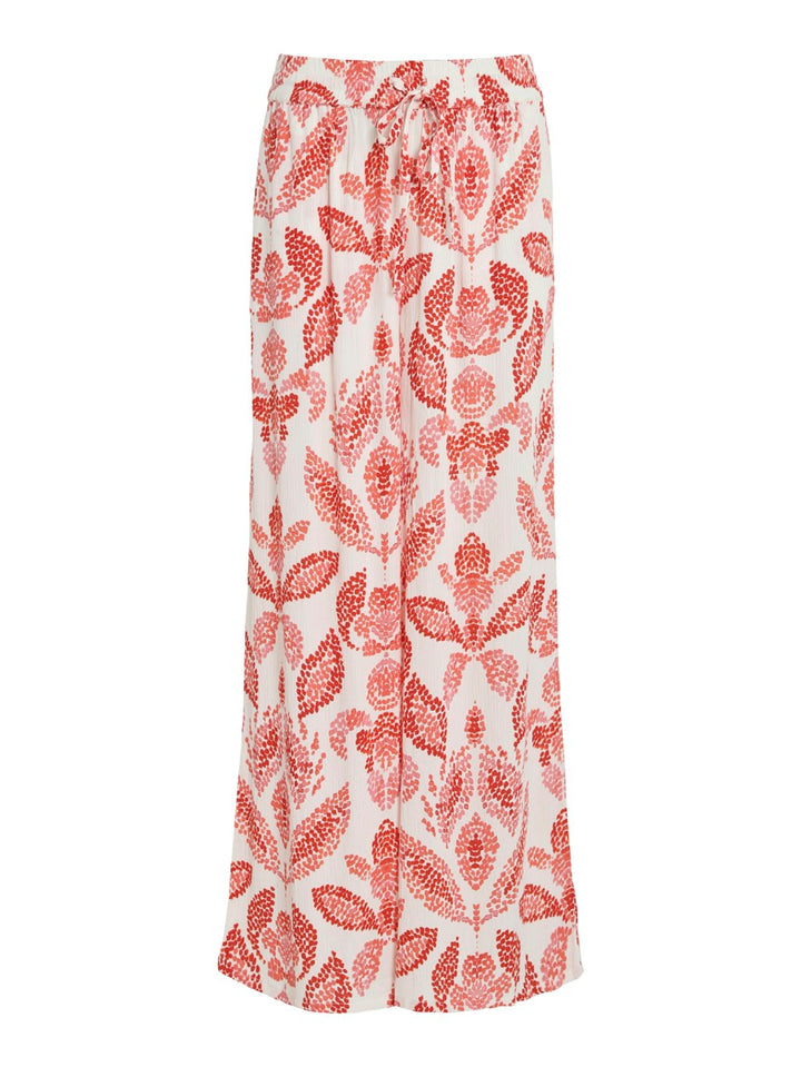 Vila 14105479 Jinke lange broek dames wit dessin