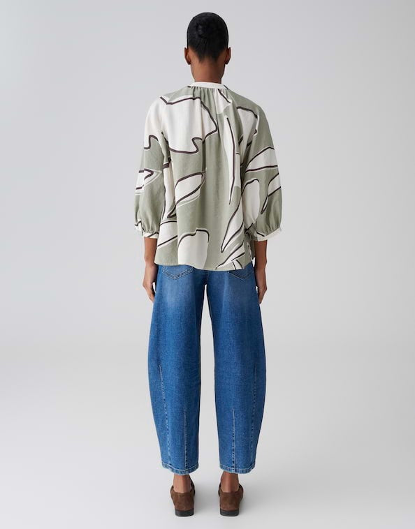 Opus blouse l/m dames olijf