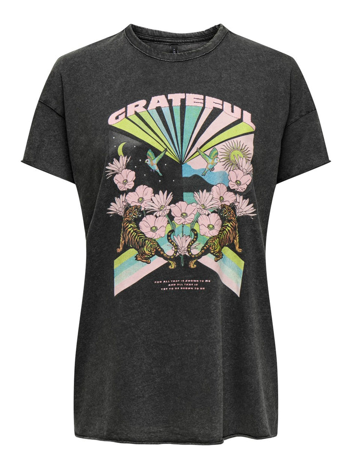 Only 15215721 Lucy t-shirt zwart – dames