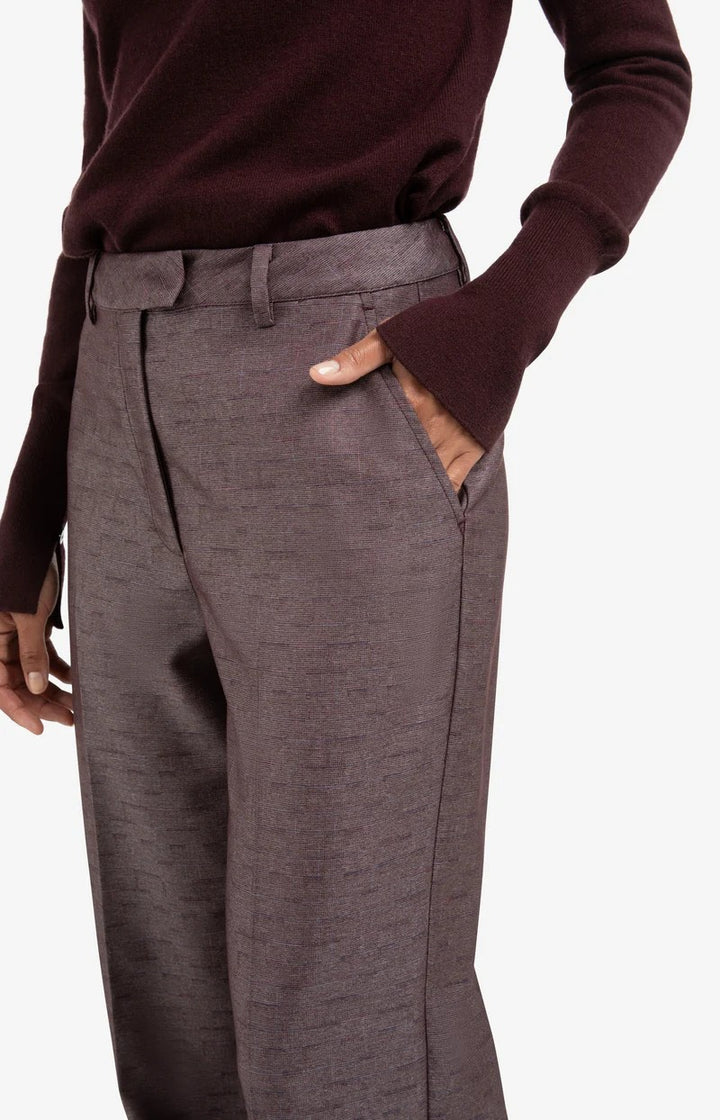 YAYA Women lange broek paars dessin – dames