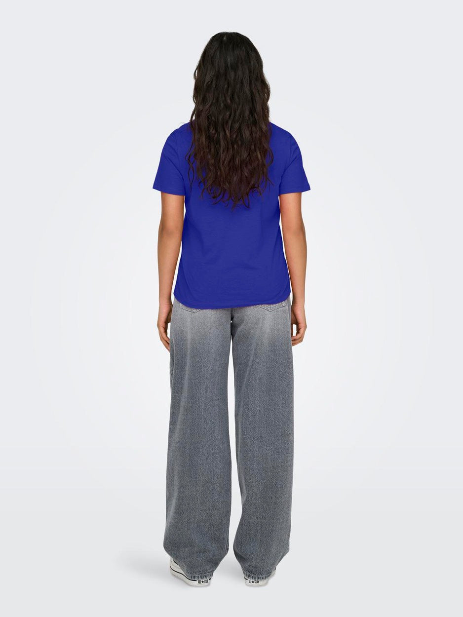 Only t-shirt kobalt – dames