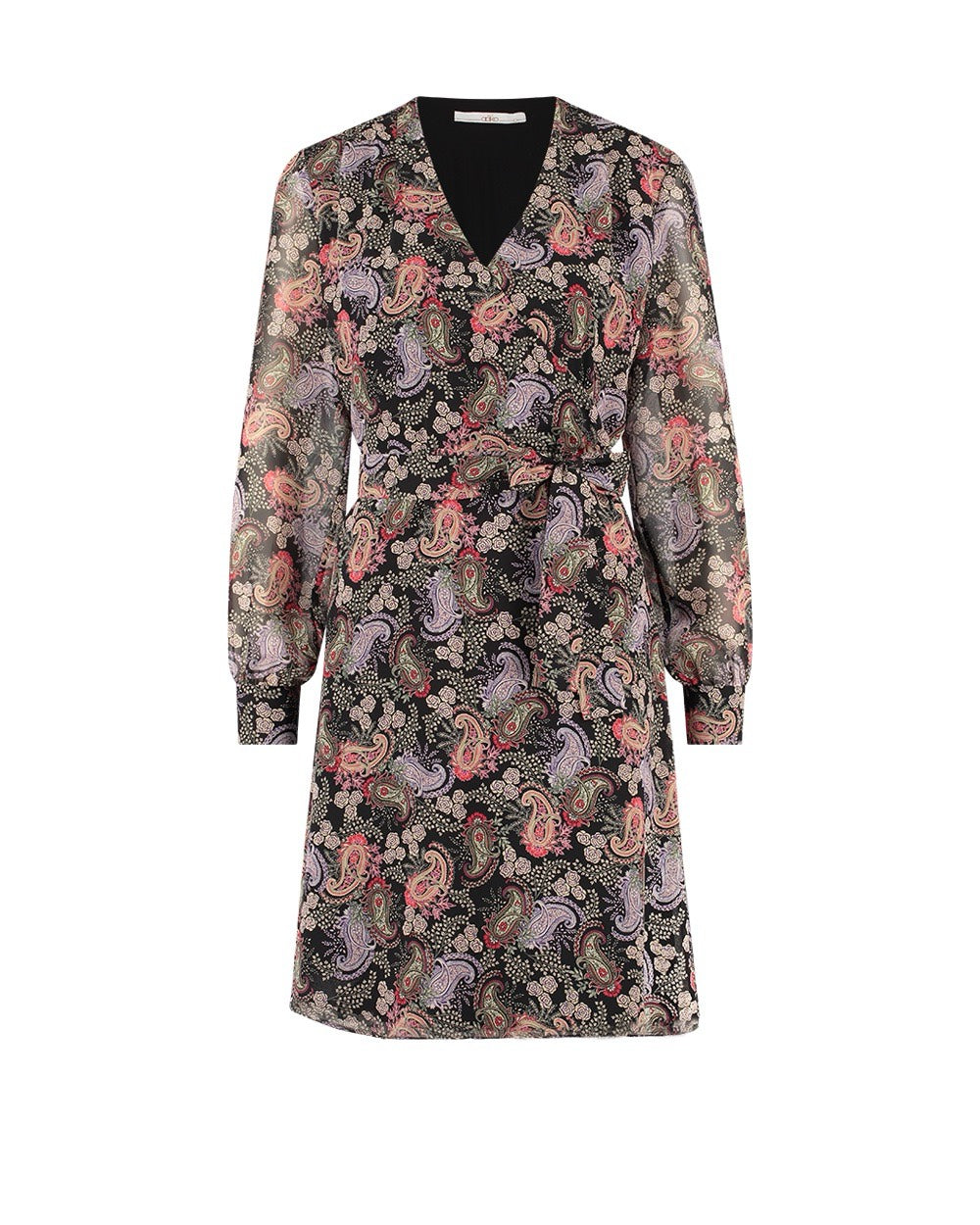 Aaiko Penrose pes 523 jurk midi dames zwart dessin