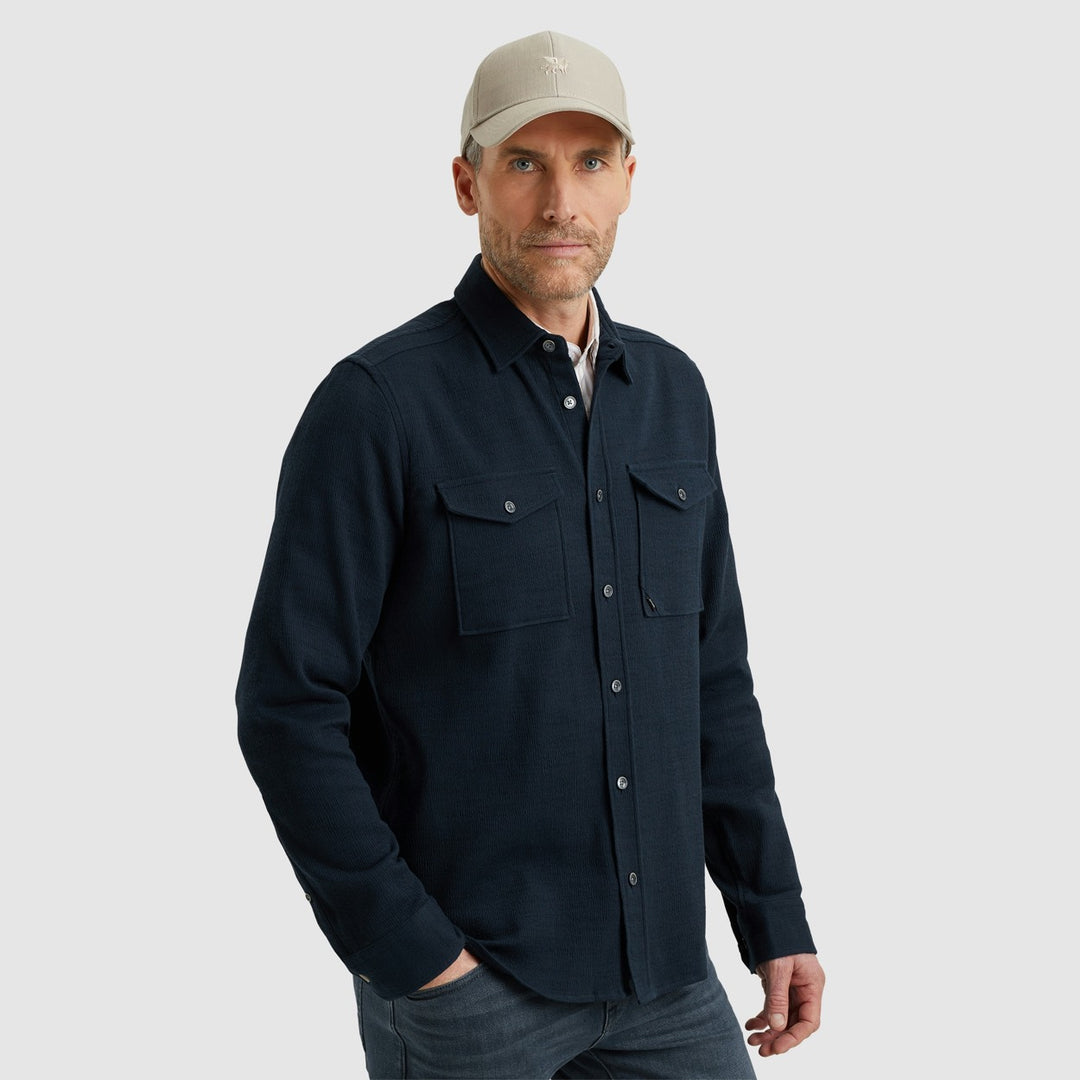 Vanguard overhemd l/m heren navy – VSI2502210