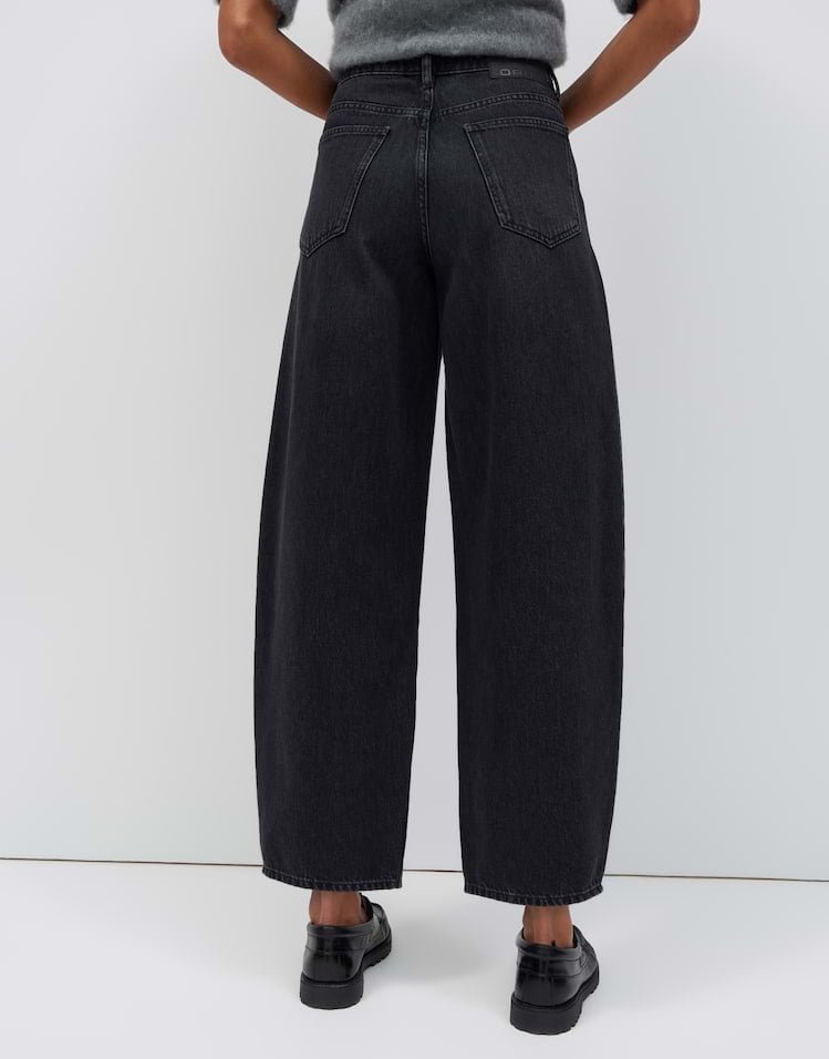 Opus Lolah Edit 10624114523465 jeans low croth-baggy fit black denim - L28
