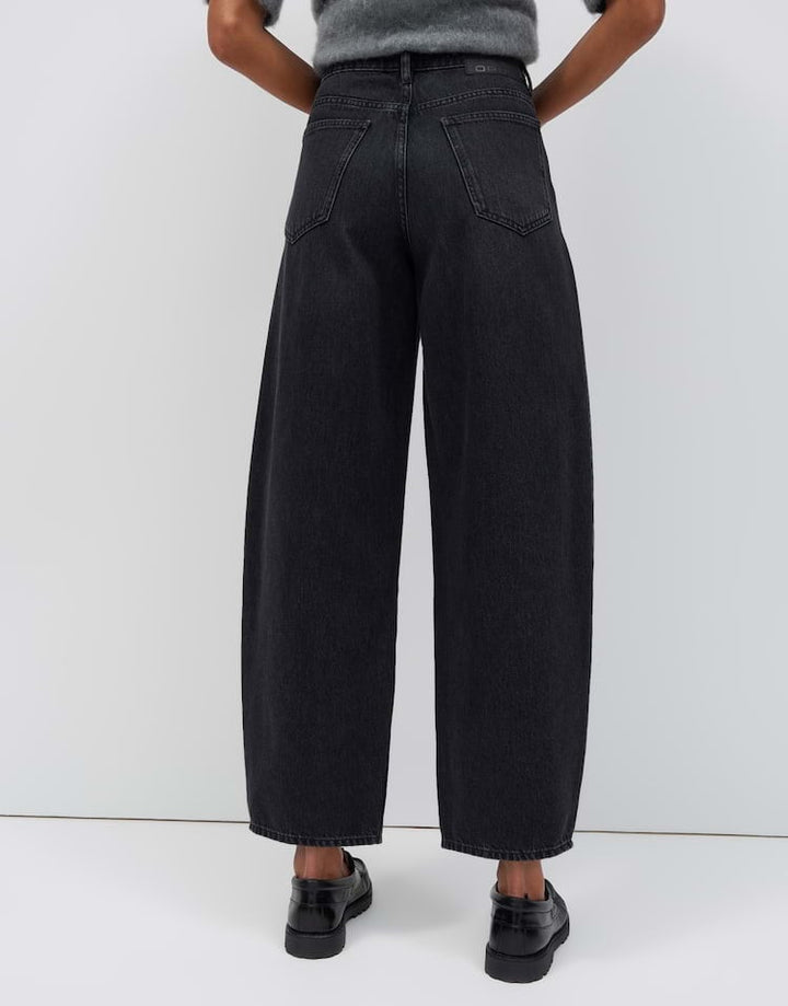 Opus Lolah Edit 10624114523465 jeans low croth-baggy fit black denim - L28