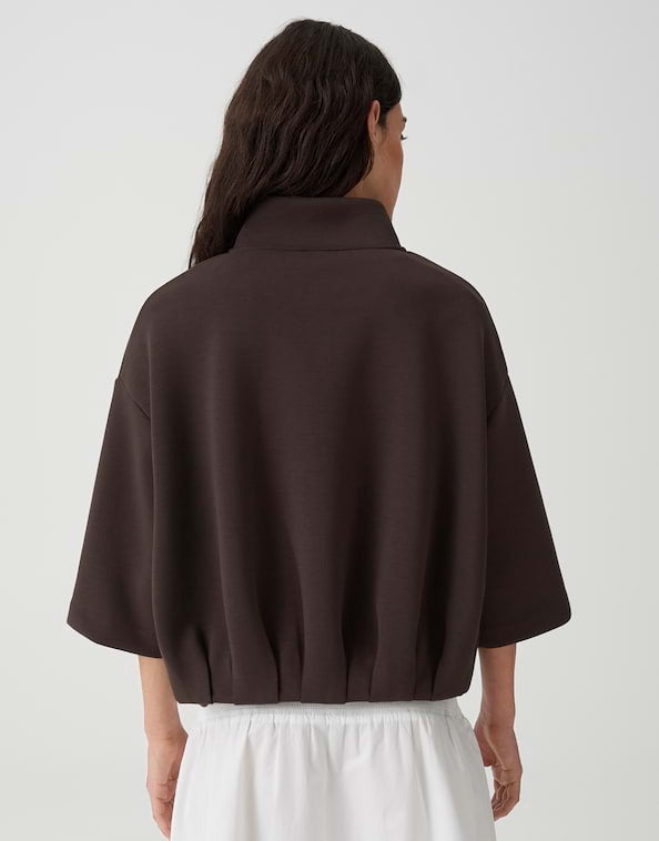 Opus Galtos vest sweat dames bruin