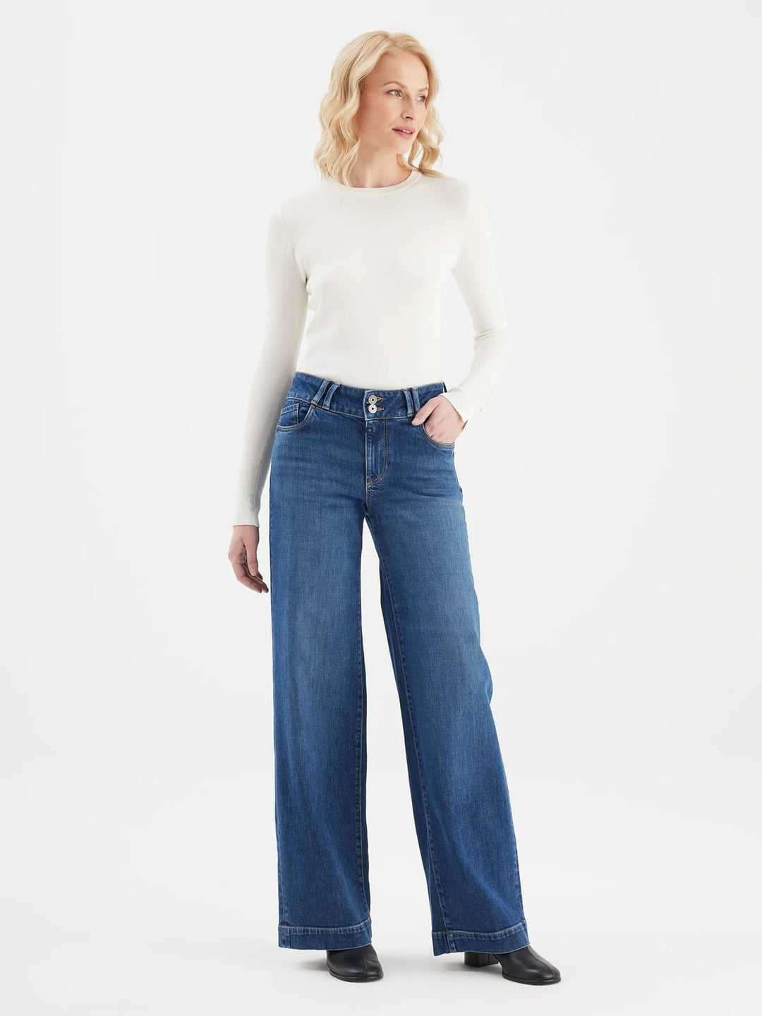 COJ Carlotta jeans regular-straight fit dames blue denim - L32
