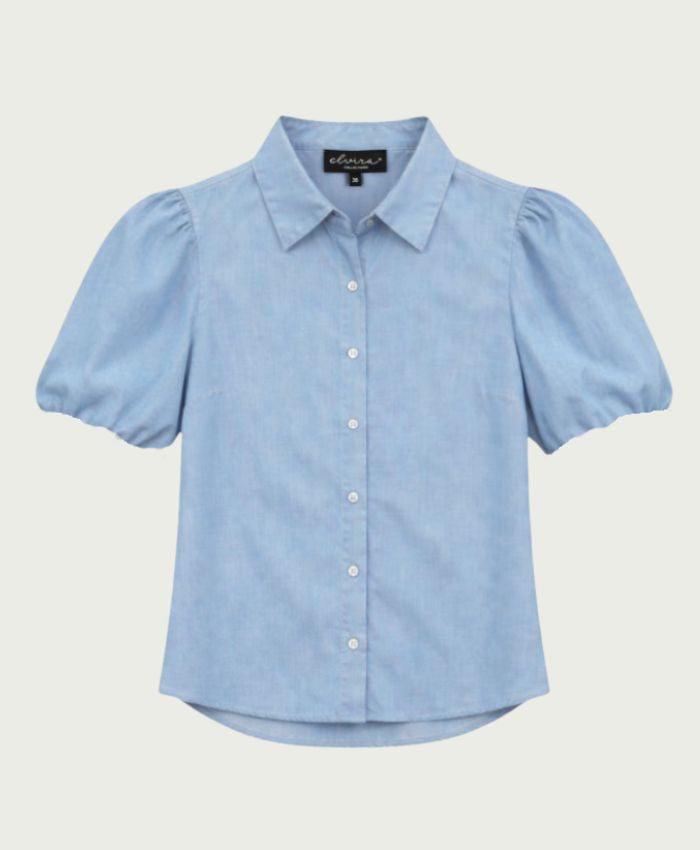 Elvira Casuals E2 26-011 Saskia blouse – dames - Blue Denim