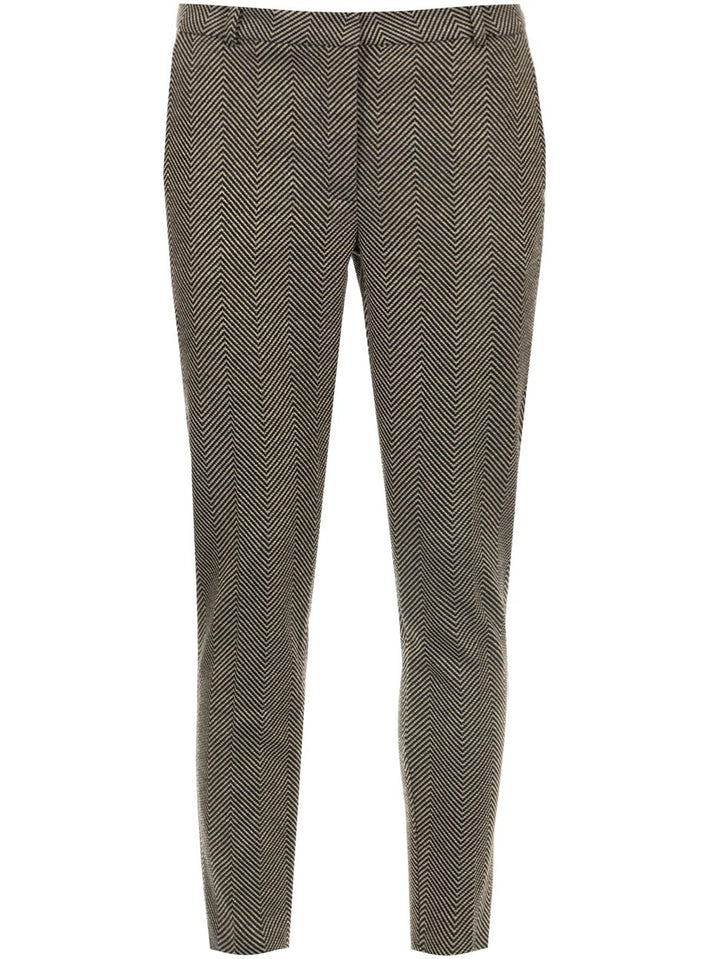 Elvira Casuals E5 24-028 lange broek dames zwart dessin