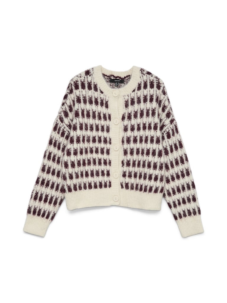 VERO MODA 10336622 Lisa vest gebreid dames – ecru dessin