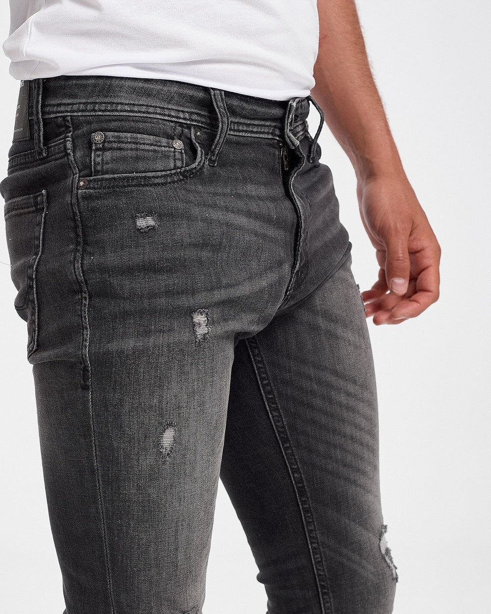 Jack & Jones skinny fit jeans zwart denim – heren - Black Denim - L34