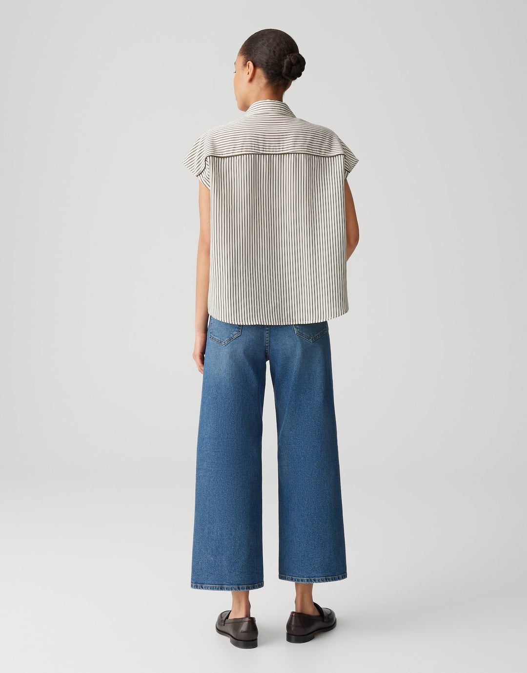 Opus Famella 10441113340366 blouse l/m dames ecru dessin