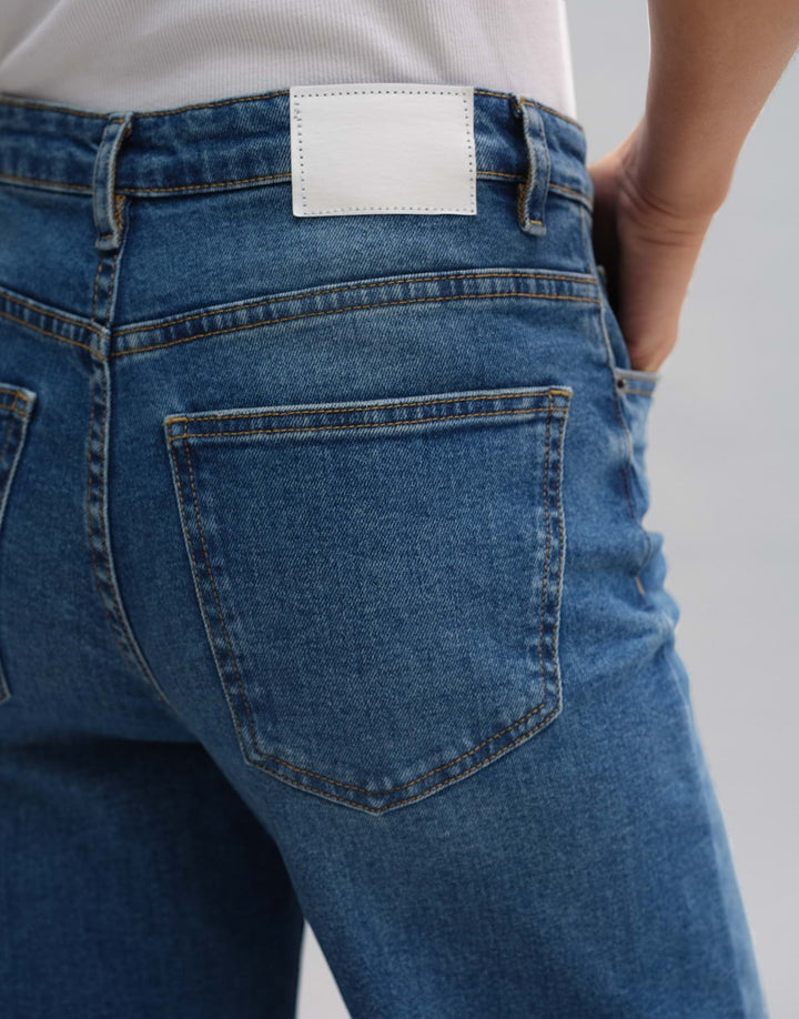 Opus Mivy jeans loose fit dames – blue denim - L31