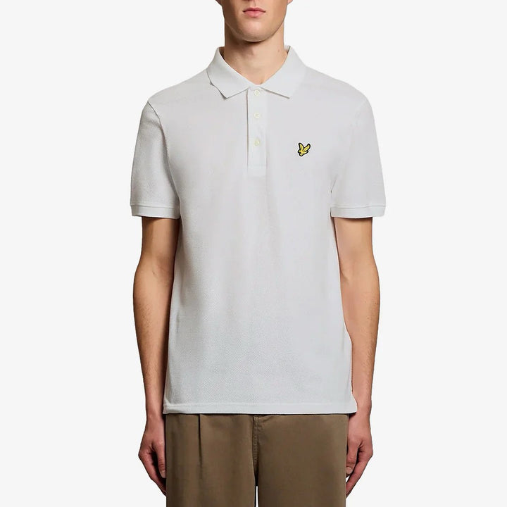 Lyle & Scott SP2400V polo k/m heren - wit