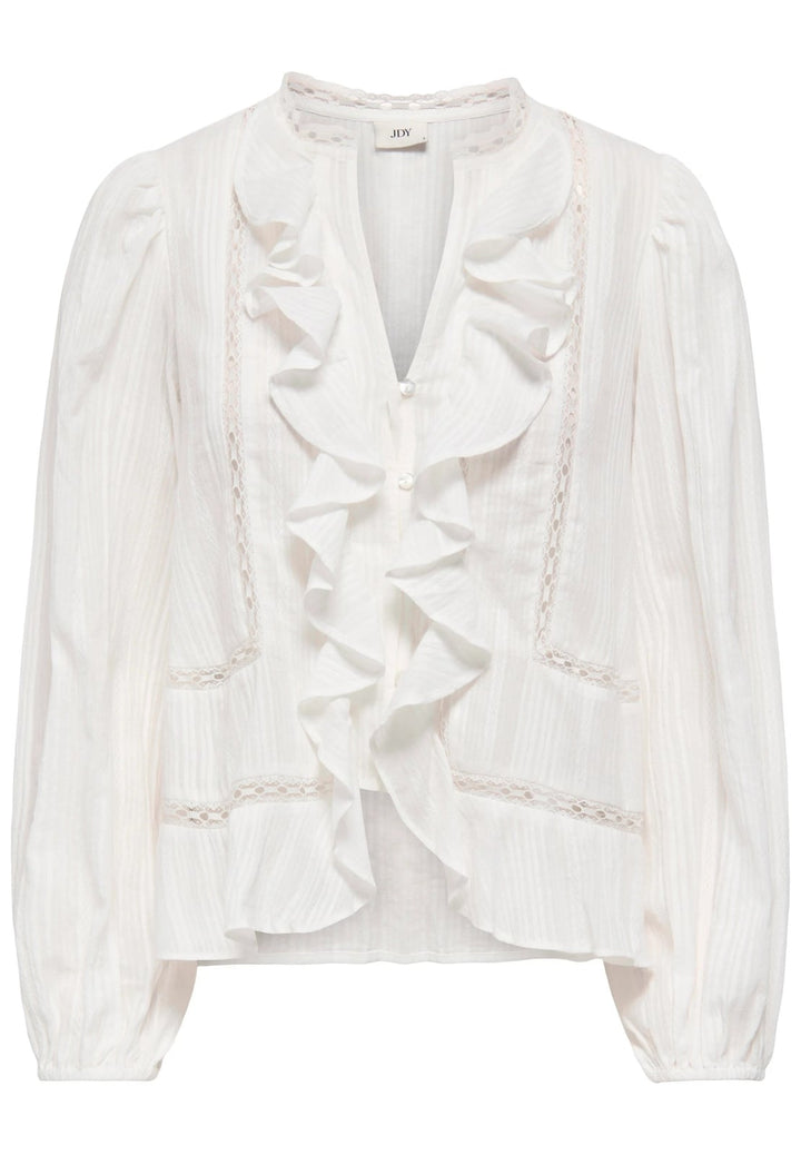 Jacqueline de Yong blouse l/m dames wit dessin