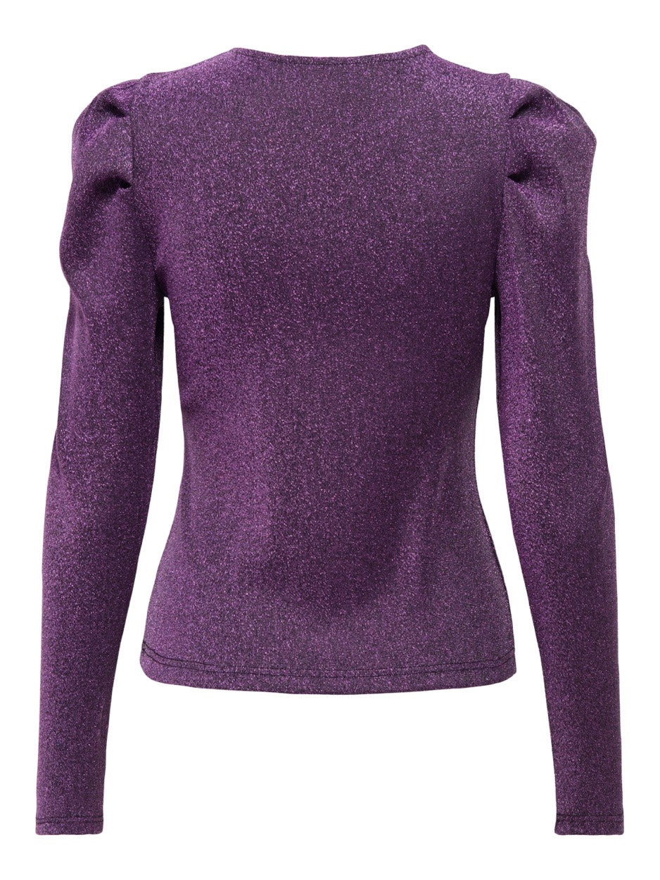 Only 15278055 Rich top l/m dames paars