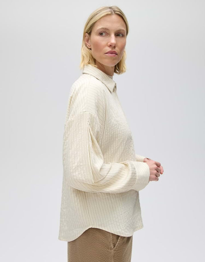 Opus Flui 10636314589475 blouse l/m dames ecru dessin