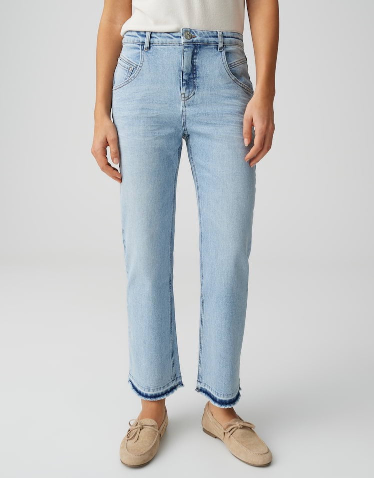 Opus Lani Twist jeans boyfriend fit dames – blue denim - 26