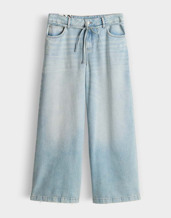 Opus Meddy Loose jeans low croth-baggy fit dames - Blue Denim - 28