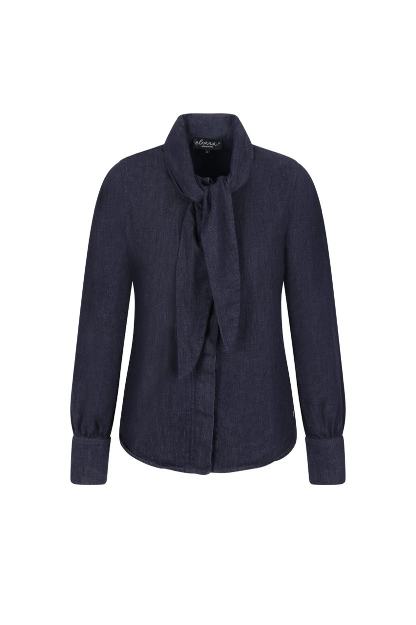 Elvira Casuals E4 25-045 Danna blouse l/m denim dames blue denim