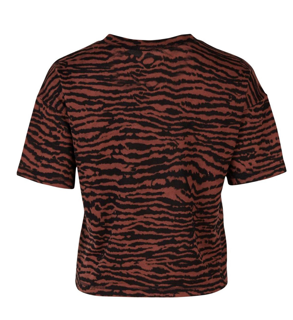Vila T-shirt k/m dames bruin dessin