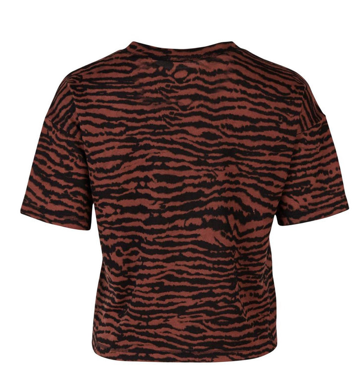 Vila T-shirt k/m dames bruin dessin